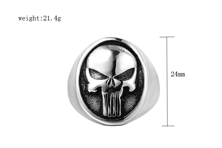 Skull Titanium Steel Ring