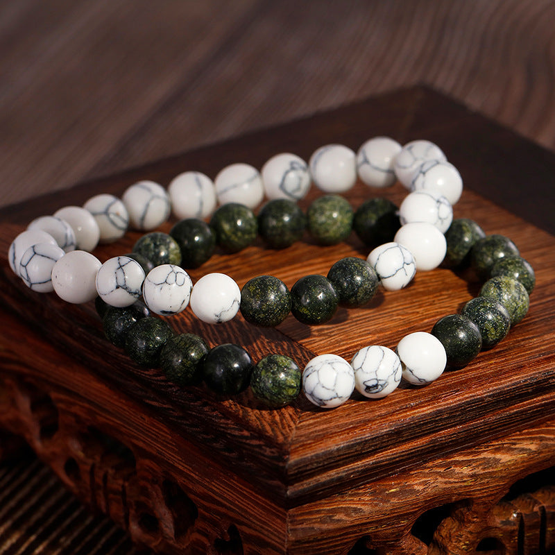 Men's Matte Turquoise 8mm Bead Bracelet - Planderful Everyday Genie Collection