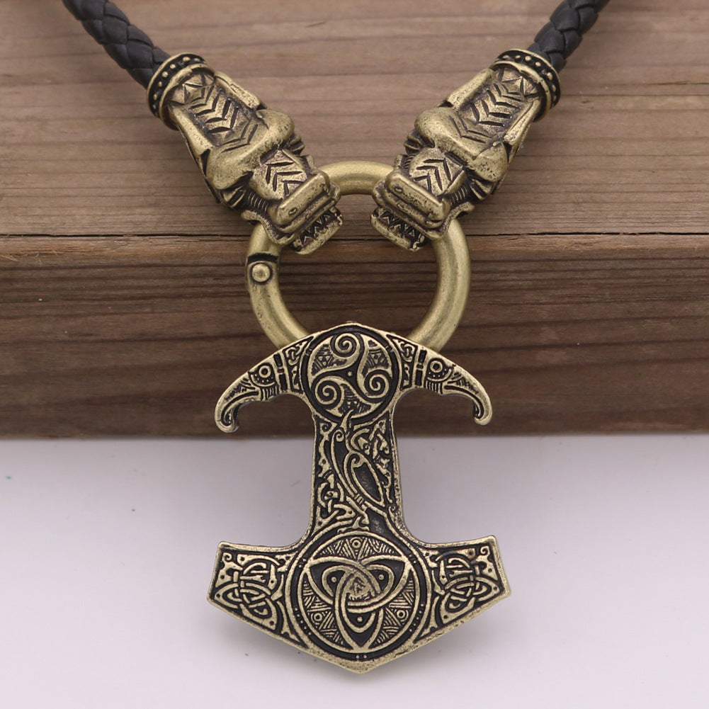 Viking Pirate Crow Pendant Necklace for Men - Norse Legacy Collection