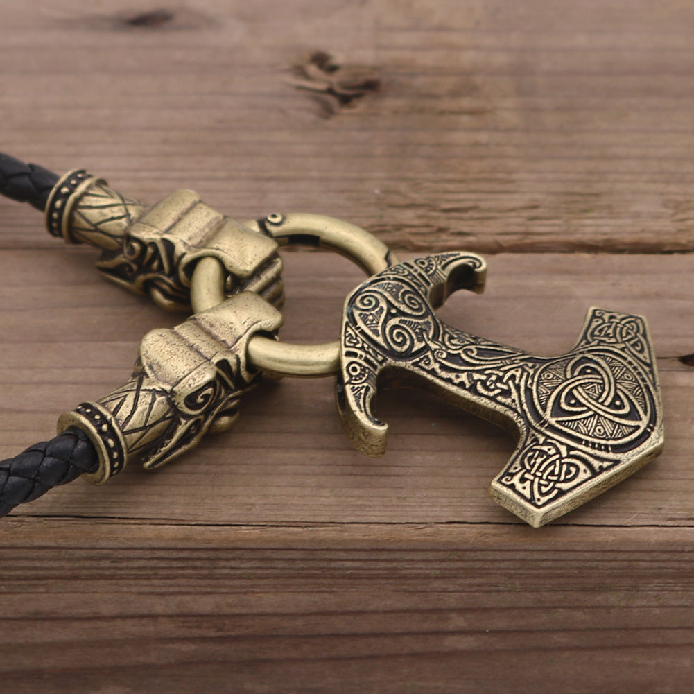 Viking Pirate Crow Pendant Necklace for Men - Norse Legacy Collection