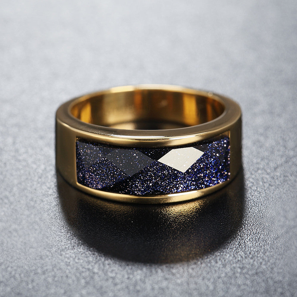 Titanium Steel Ring Unisex With Gemstone Protection Statement For Men And Women Planderful Everyday Genie