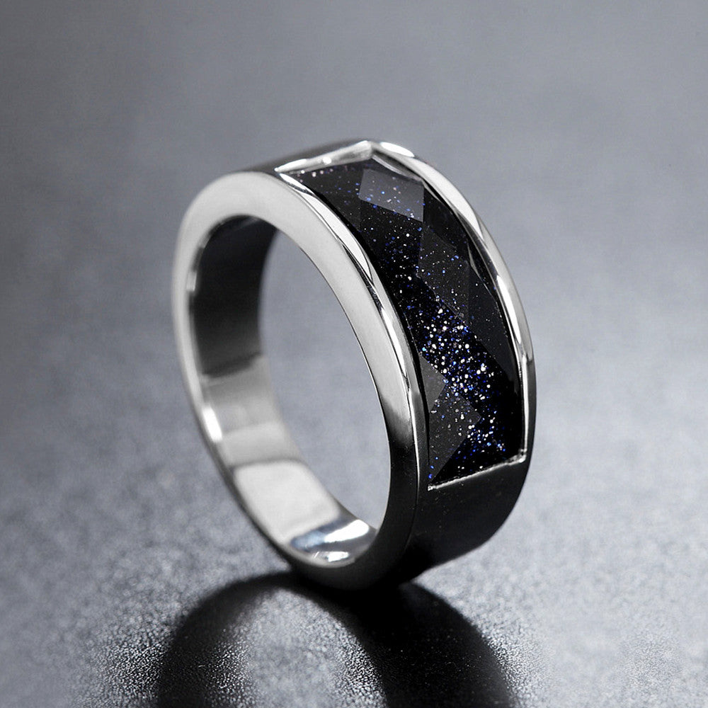 Titanium Steel Ring Unisex With Gemstone Protection Statement For Men And Women Planderful Everyday Genie