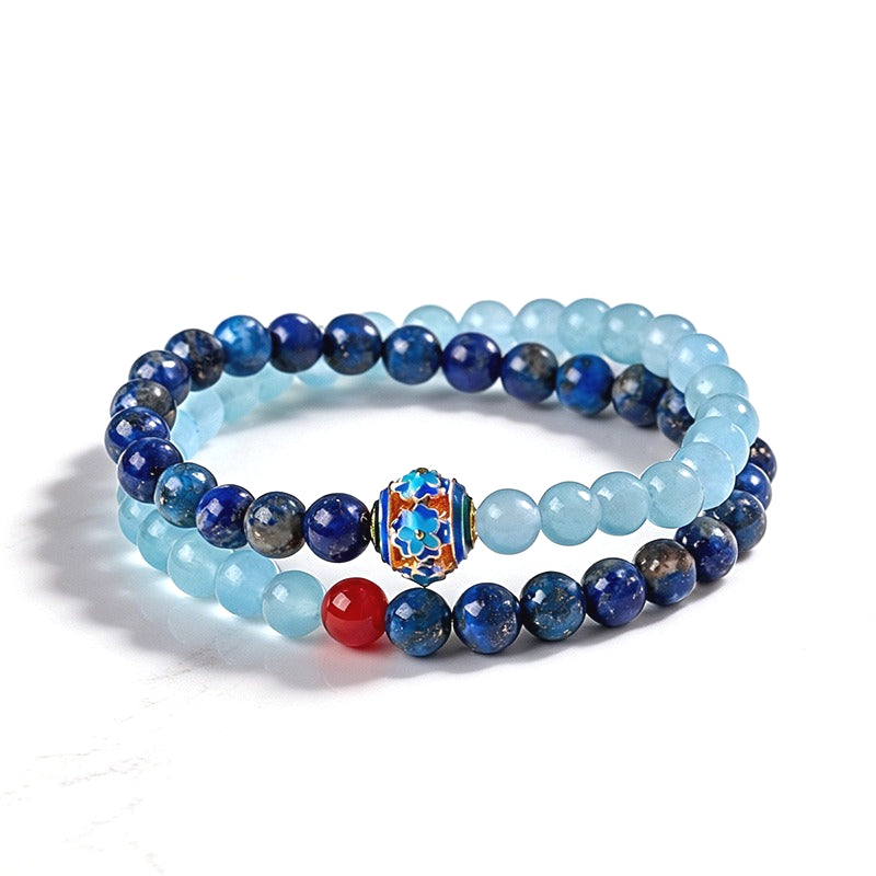 Lapis Lazuli Chalcedony Agate Bracelet