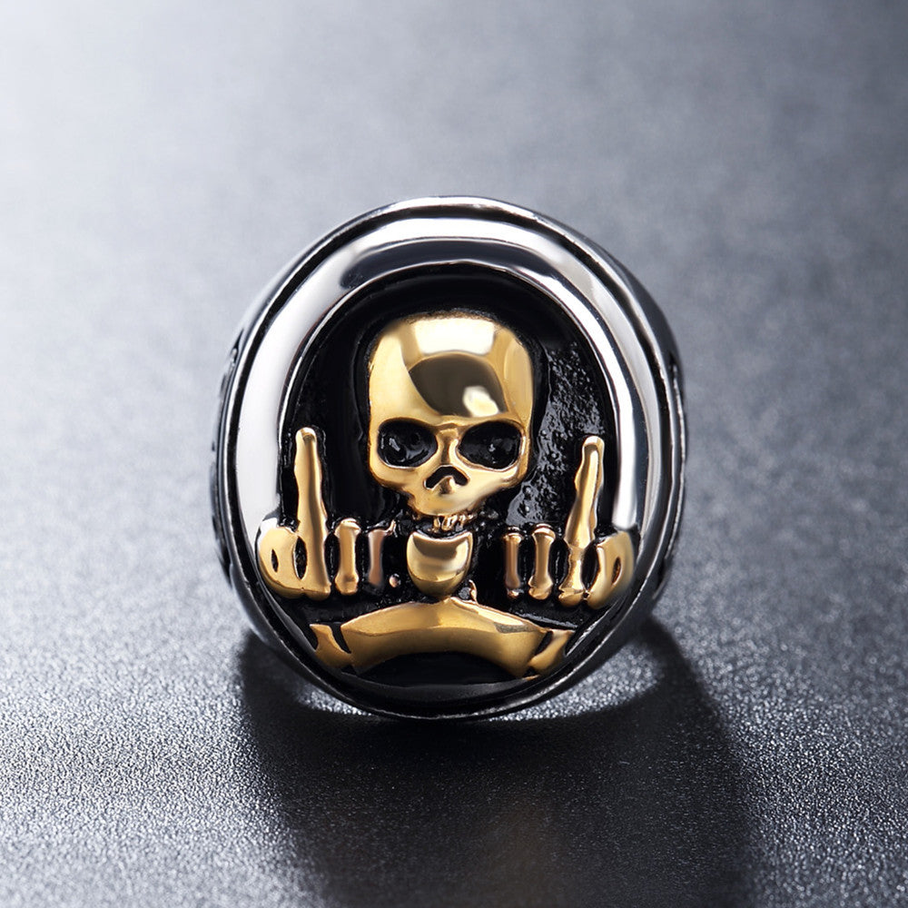Skeleton Hand Titanium Steel Ring