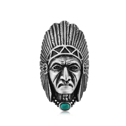 Indian Chief Titanium Steel Ring