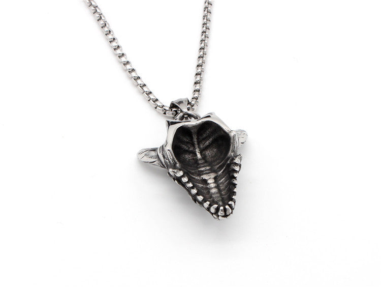 Satan Ram Skull Titanium Steel Pendant Necklace