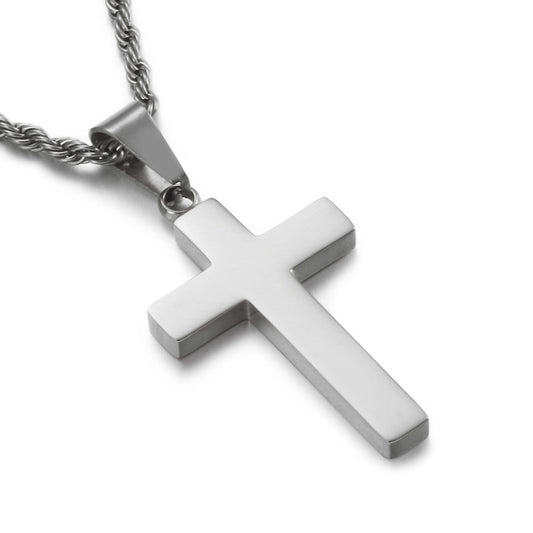 Gentle Minimalist Men's Titanium Steel Pendant - Korean Style Jewelry for Him