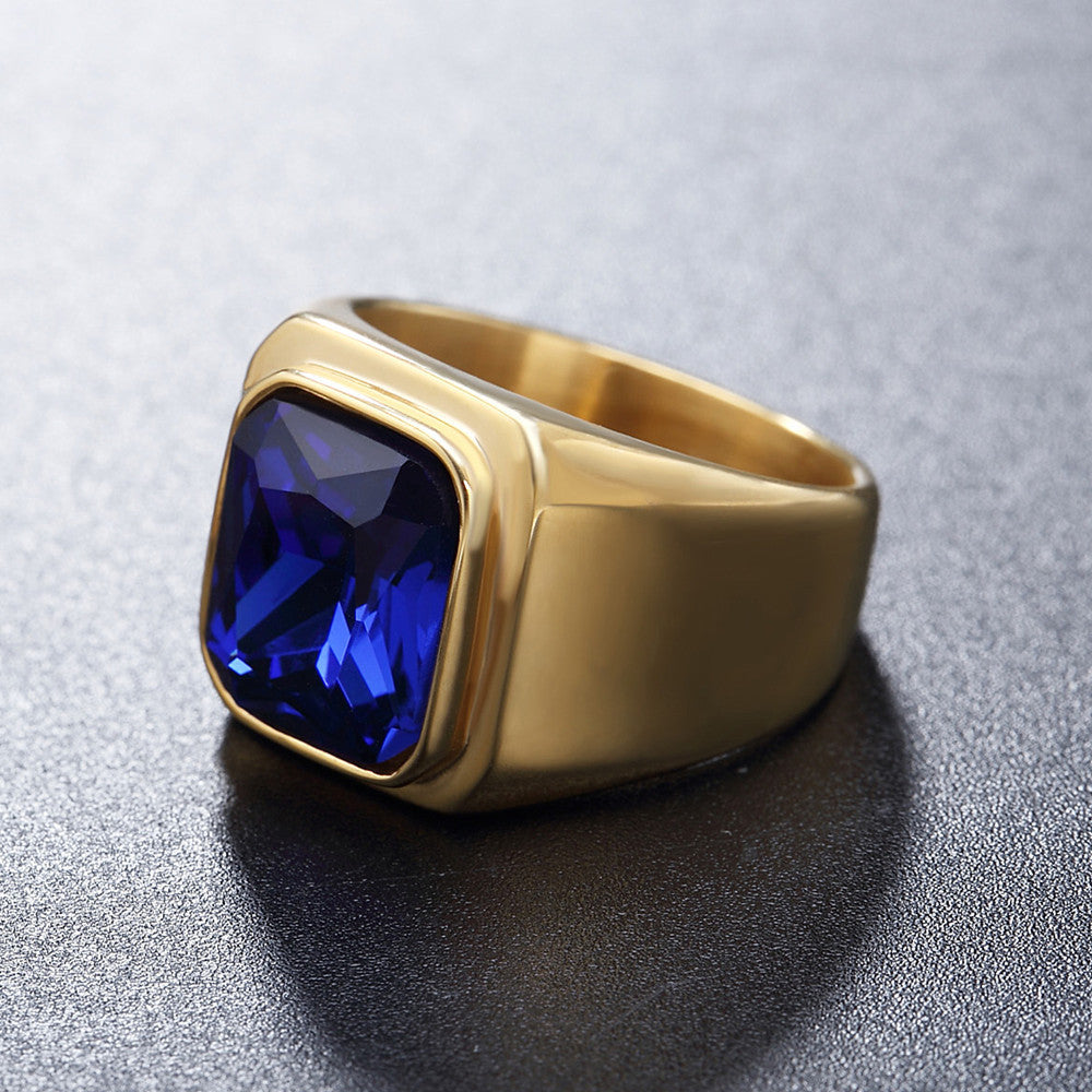 Planderful Minimalist Zircon Ring Titanium Steel Unisex for Men and Women Durable Everyday Jewelry