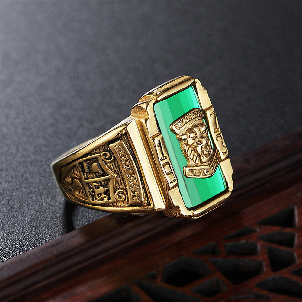 Planderful Titanium Steel Ring 20mm Walton Tiger Head Unisex Statement Jewelry For Men And Women