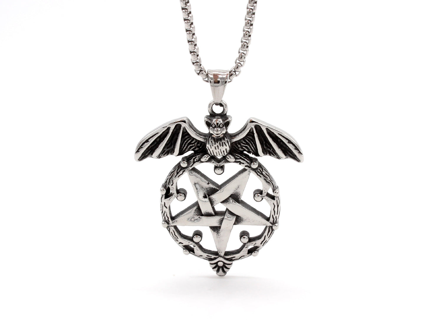 Planderful Titanium Steel Pendant Necklace Unisex Protection Symbol For Fashion Lovers