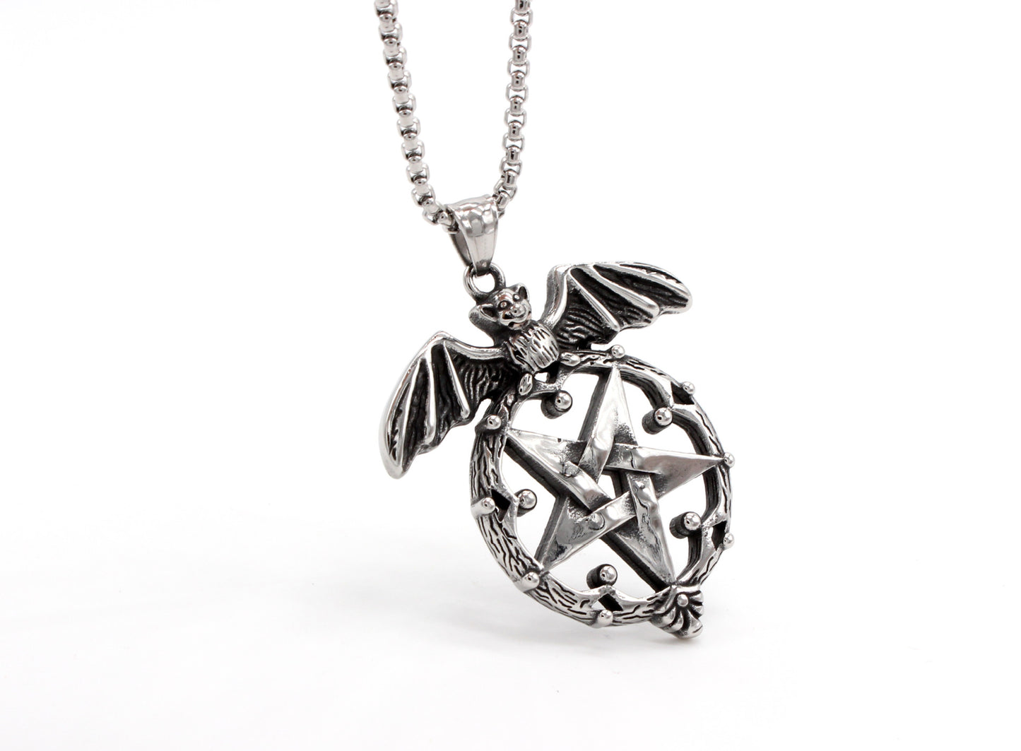 Planderful Titanium Steel Pendant Necklace Unisex Protection Symbol For Fashion Lovers
