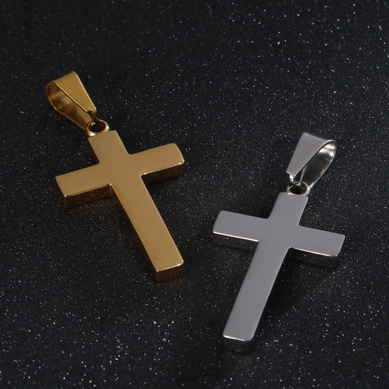 Gentle Minimalist Men's Titanium Steel Pendant - Korean Style Jewelry for Him