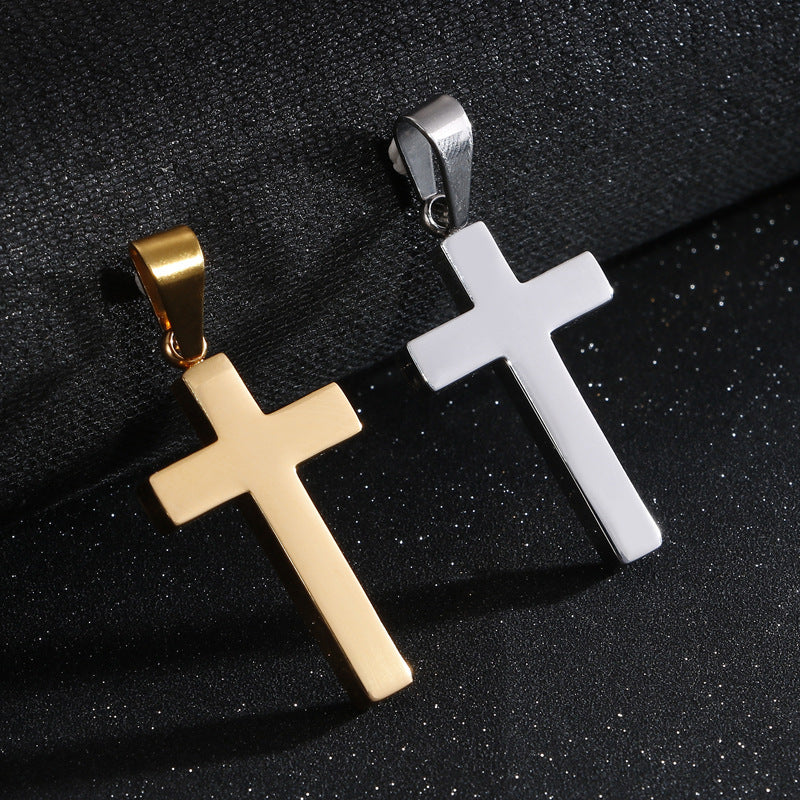Gentle Minimalist Men's Titanium Steel Pendant - Korean Style Jewelry for Him