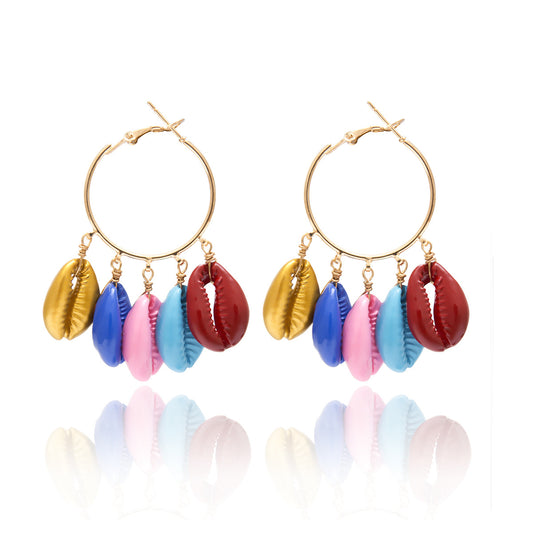 Colorful Shell Earrings from Vienna Verve Collection