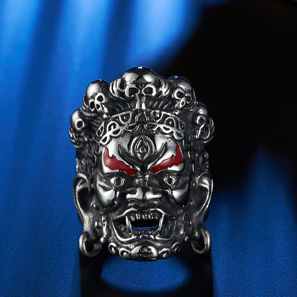 Mahakala Buddhist Stainless Steel Ring
