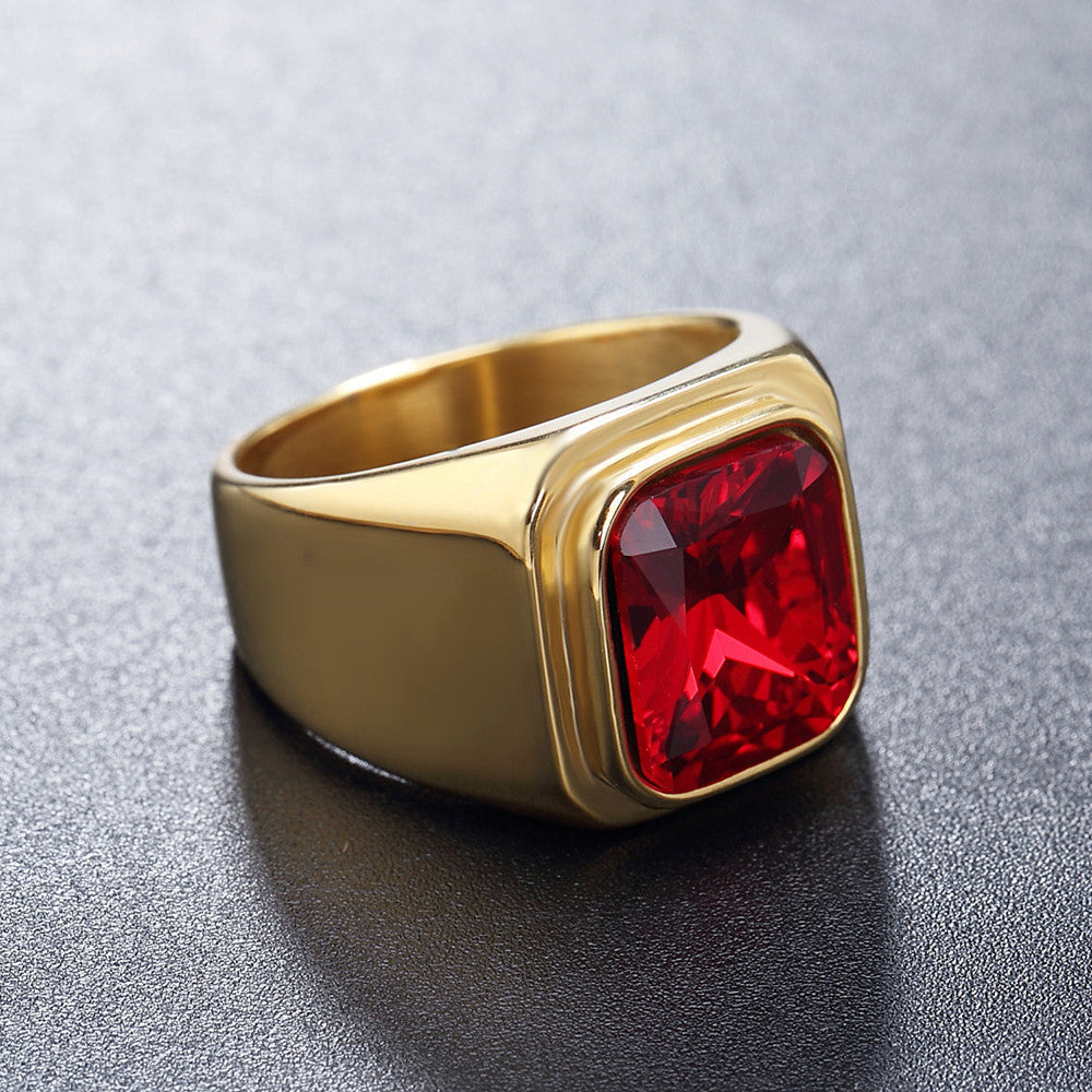 Planderful Minimalist Zircon Ring Titanium Steel Unisex for Men and Women Durable Everyday Jewelry