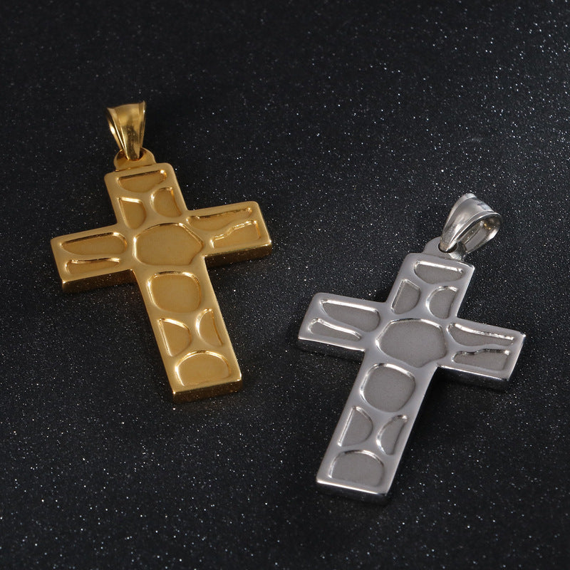 European and American Style Stainless Steel Cross Pendant for Men