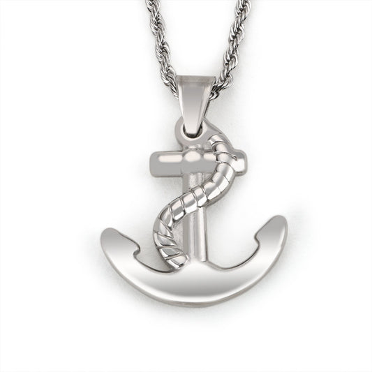 Anchor Pendant Necklace - Stylish Stainless Steel Hipster Jewelry for Men