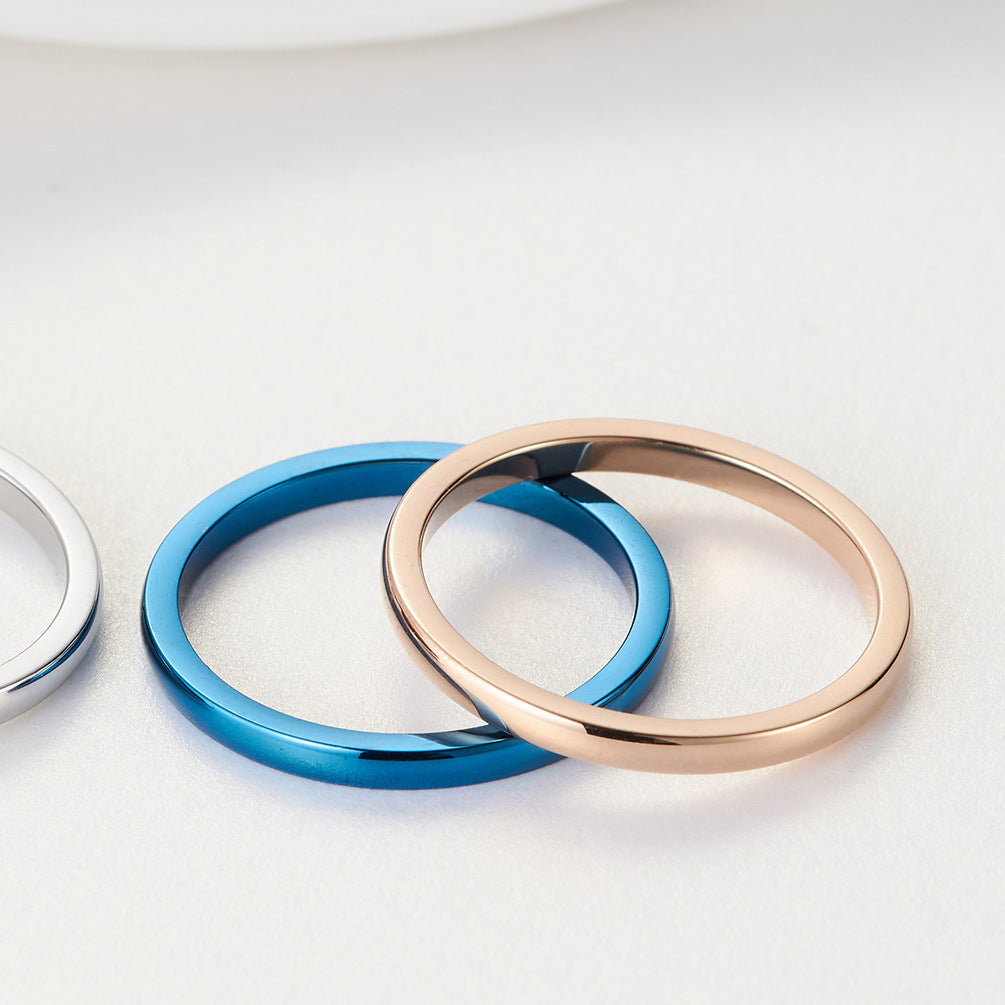 Women's Ring – Unisex Stainless Steel Rose Gold