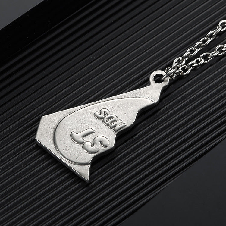 Two In One Three Corners And Two Halves Split Men's Pendant Forever Best Friends Necklace