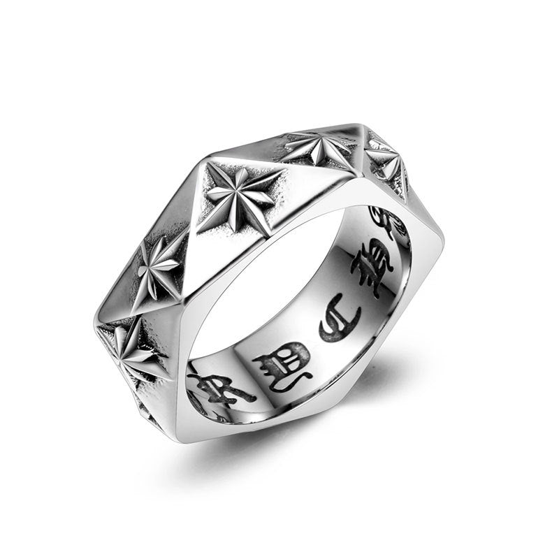 Titanium Steel Polygon 3D Ring For Men Hipster Jewelry