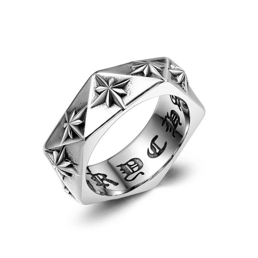 Titanium Steel Polygon 3D Ring For Men Hipster Jewelry