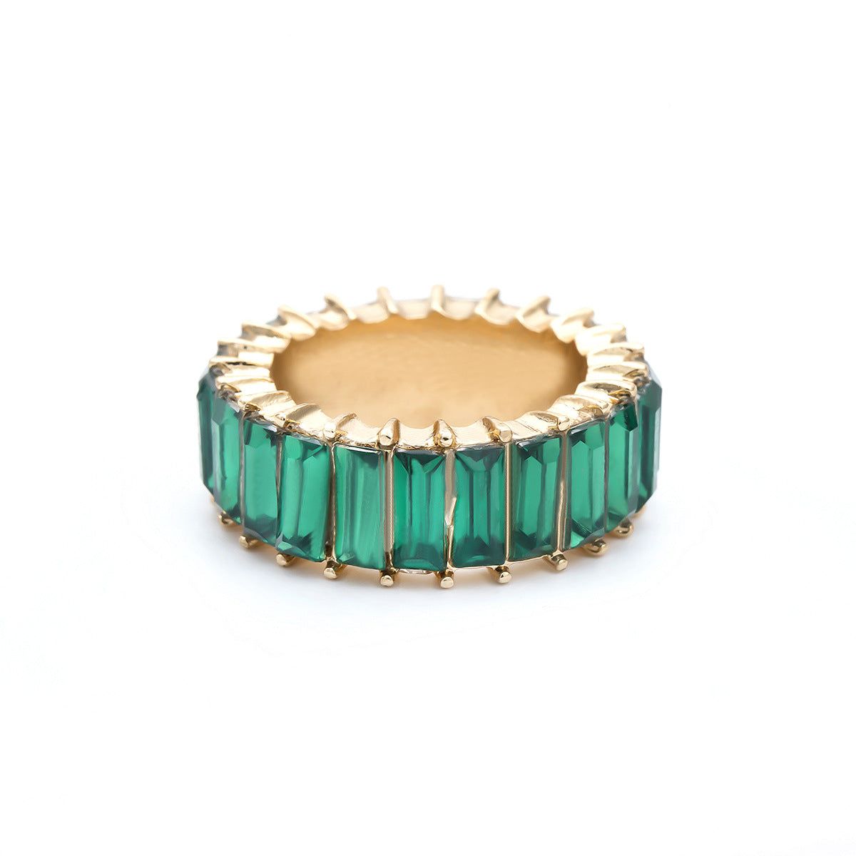 Colorful Geometric Zircon Ring - Stylish Acrylic Hand Ornament for Women