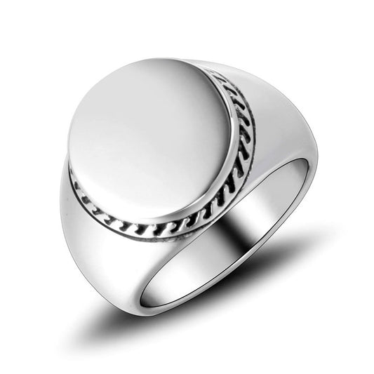 Titanium Steel Wide Ring Unisex Japan Korea Jewelry