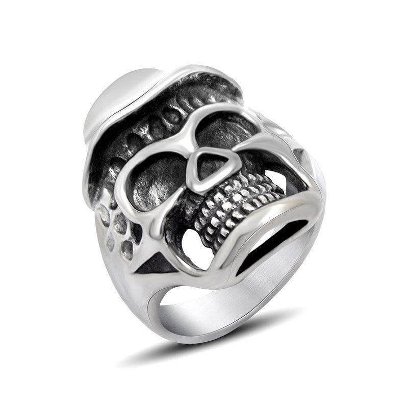 Skull Titanium Steel Mens Ring Trendy Cool Jewelry Size 7 12