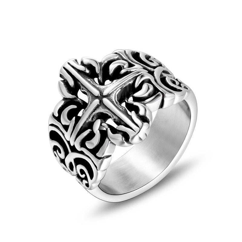 Classical Pattern – Titanium Steel Ring – Men's Literary & Ring
