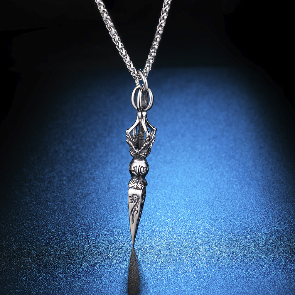 Planderful Vajra Pendant Necklace Chinese Style Six Character Motto Body Protection Meditation