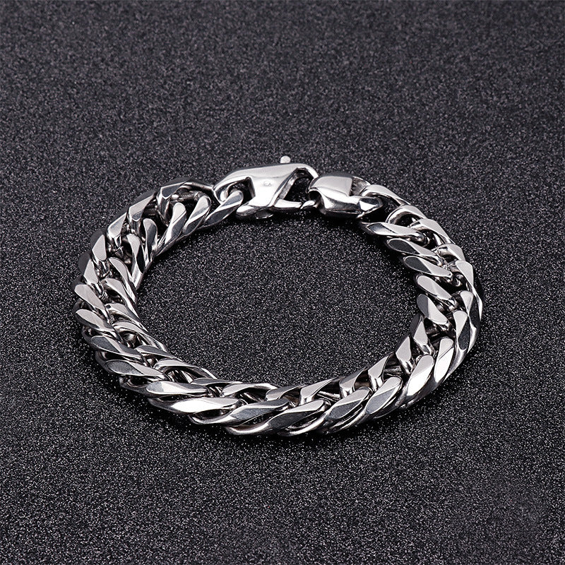 Custom Bold Stainless Steel Men's Whip Chain Necklace