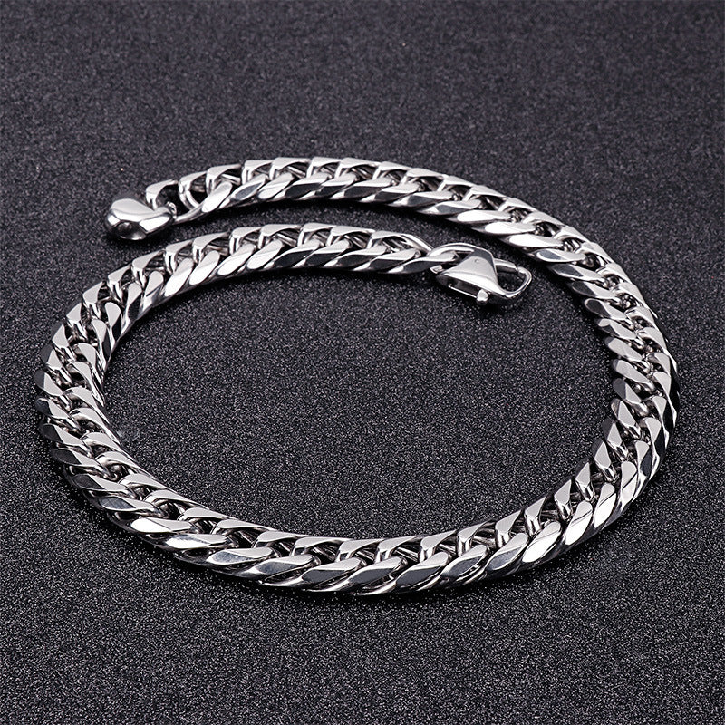 Custom Bold Stainless Steel Men's Whip Chain Necklace