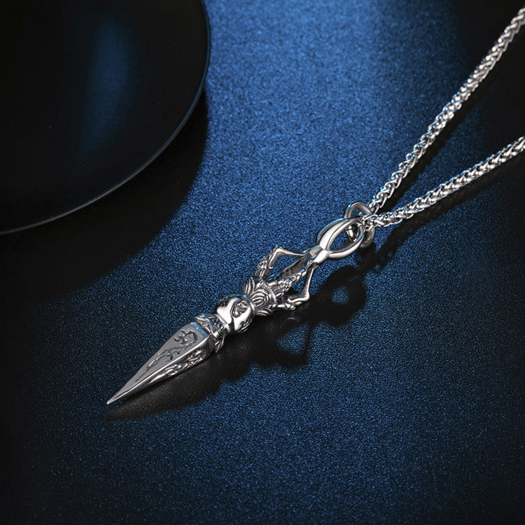 Planderful Vajra Pendant Necklace Chinese Style Six Character Motto Body Protection Meditation