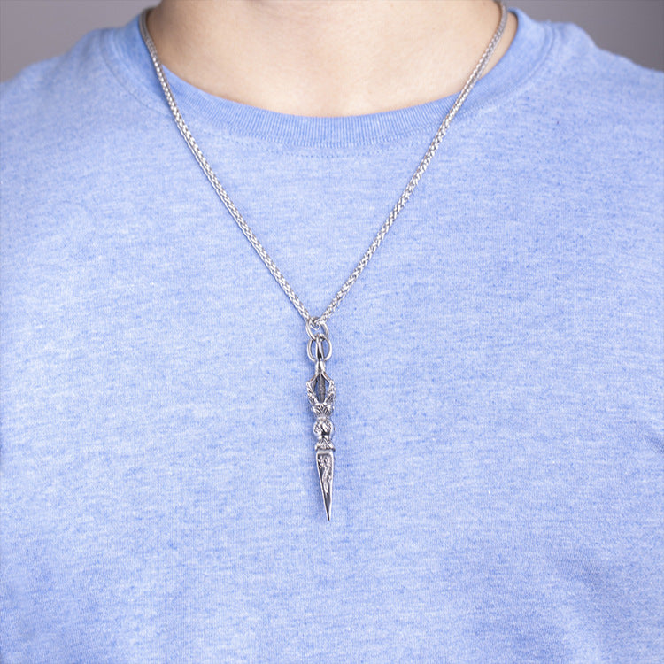 Planderful Vajra Pendant Necklace Chinese Style Six Character Motto Body Protection Meditation