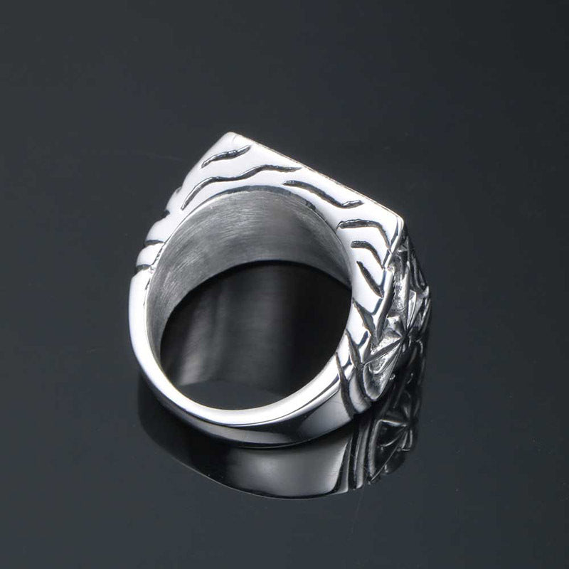 Titanium Steel City Light Fashion Ring for Men and Women - Rice Flower Design