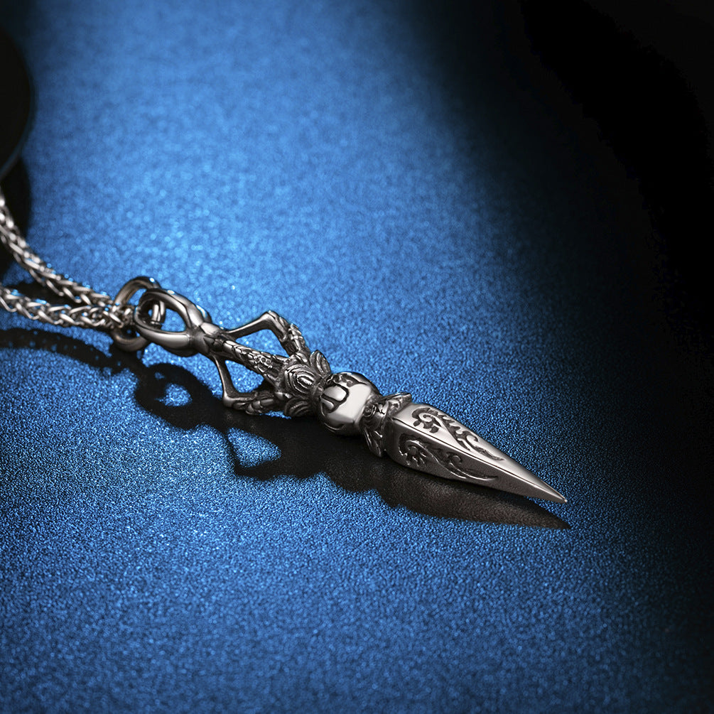 Retro King Kong Pendant Necklace Titanium Steel Jewelry Men