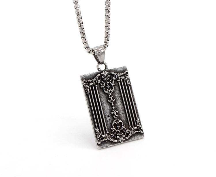Planderful Personalized Retro Playing Cards Pendant King K Titanium Steel Unisex Protection For Card Lovers