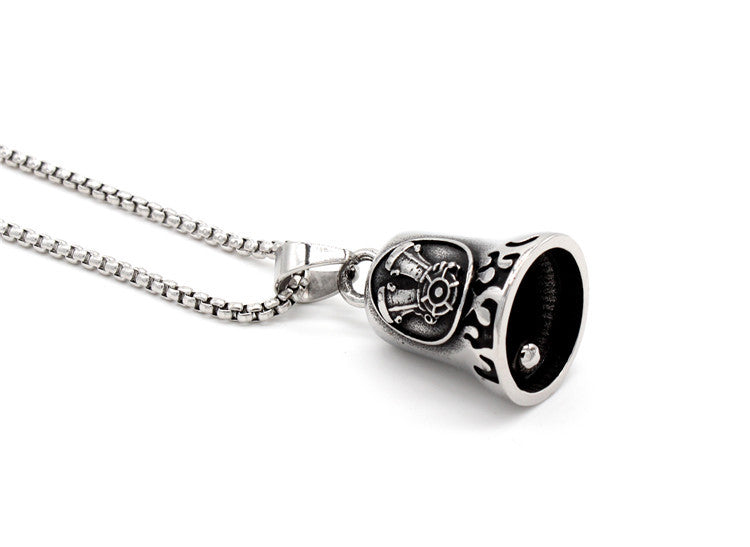 Planderful Personalized Retro Engine Bell Pendant For Men Unisex Titanium Steel Protection Statement