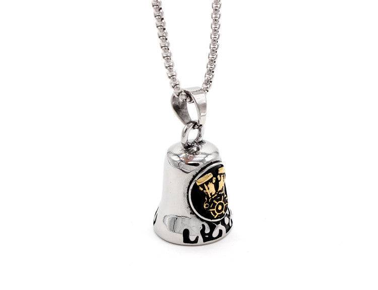 Planderful Personalized Retro Engine Bell Pendant For Men Unisex Titanium Steel Protection Statement