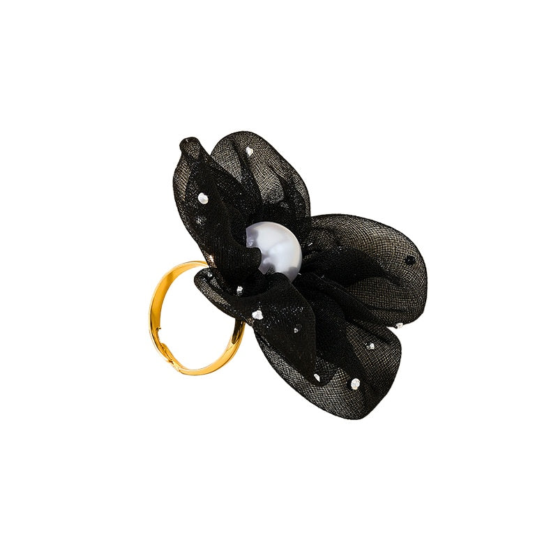 Charming Flower Gauze Lady Ring for Fashionable Women
