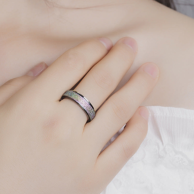 Rotating Ring Stainless Steel Rose Gold Plated Unisex Protection Statement by Planderful Collection