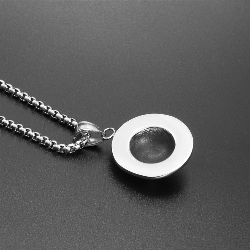 Trendy Titanium Steel Hat Pendant Necklace for Men - Stylish Christmas Gift