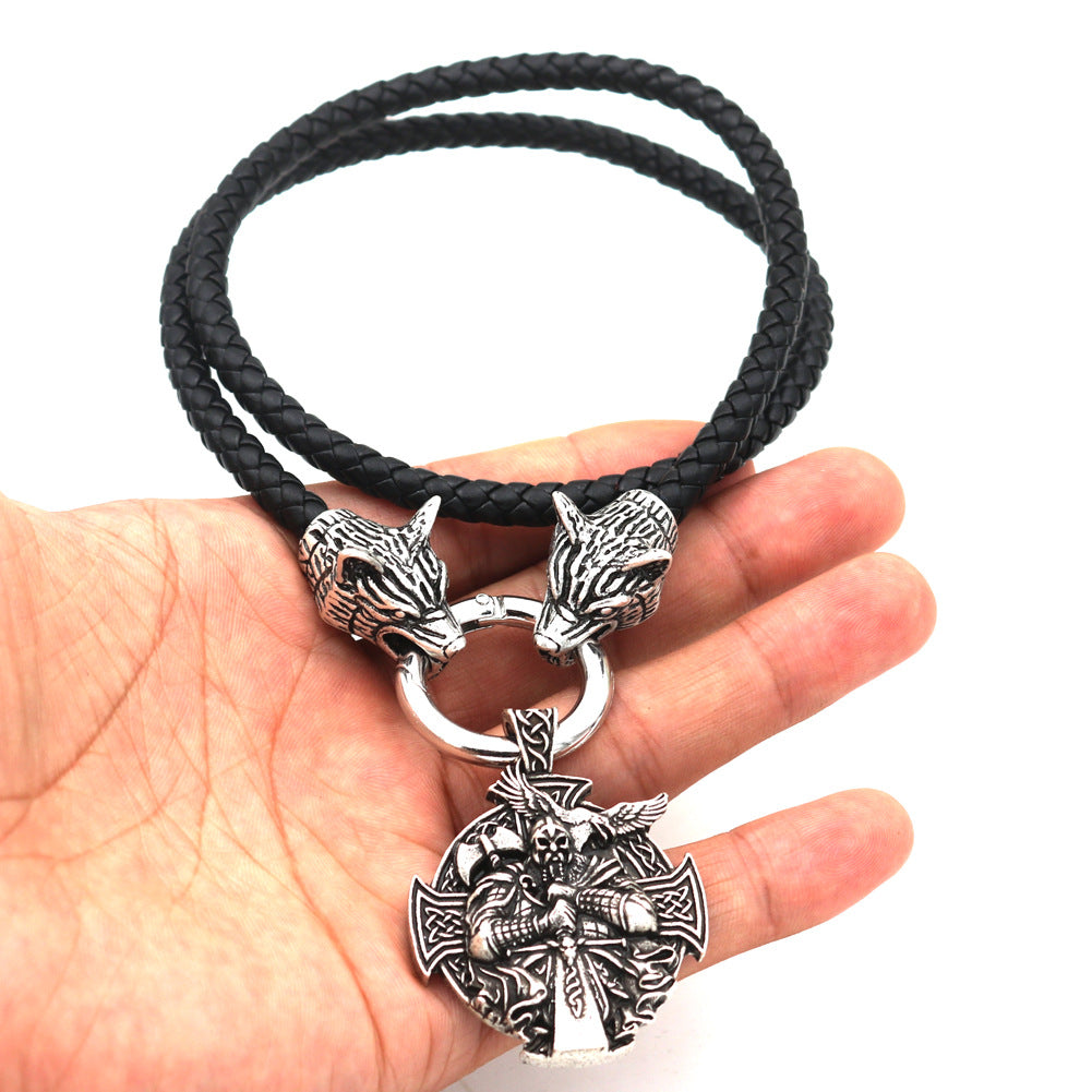 Norse Legacy Viking Wolf Necklace for Men - European and American Jewelry Manufacturer Supply