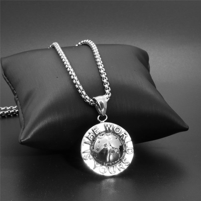 Trendy Titanium Steel Hat Pendant Necklace for Men - Stylish Christmas Gift