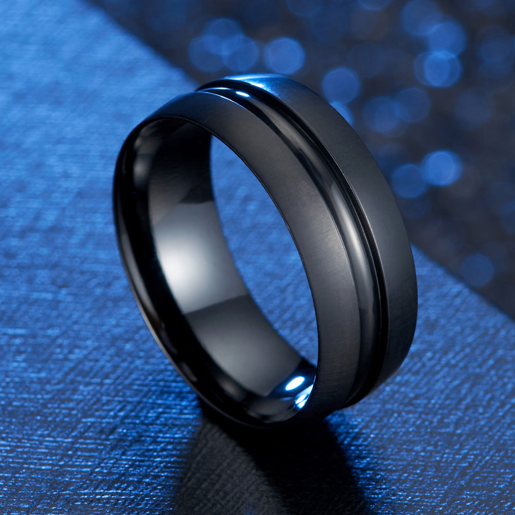 Pure Titanium Matte Brushed Men's Ring – Titanium
