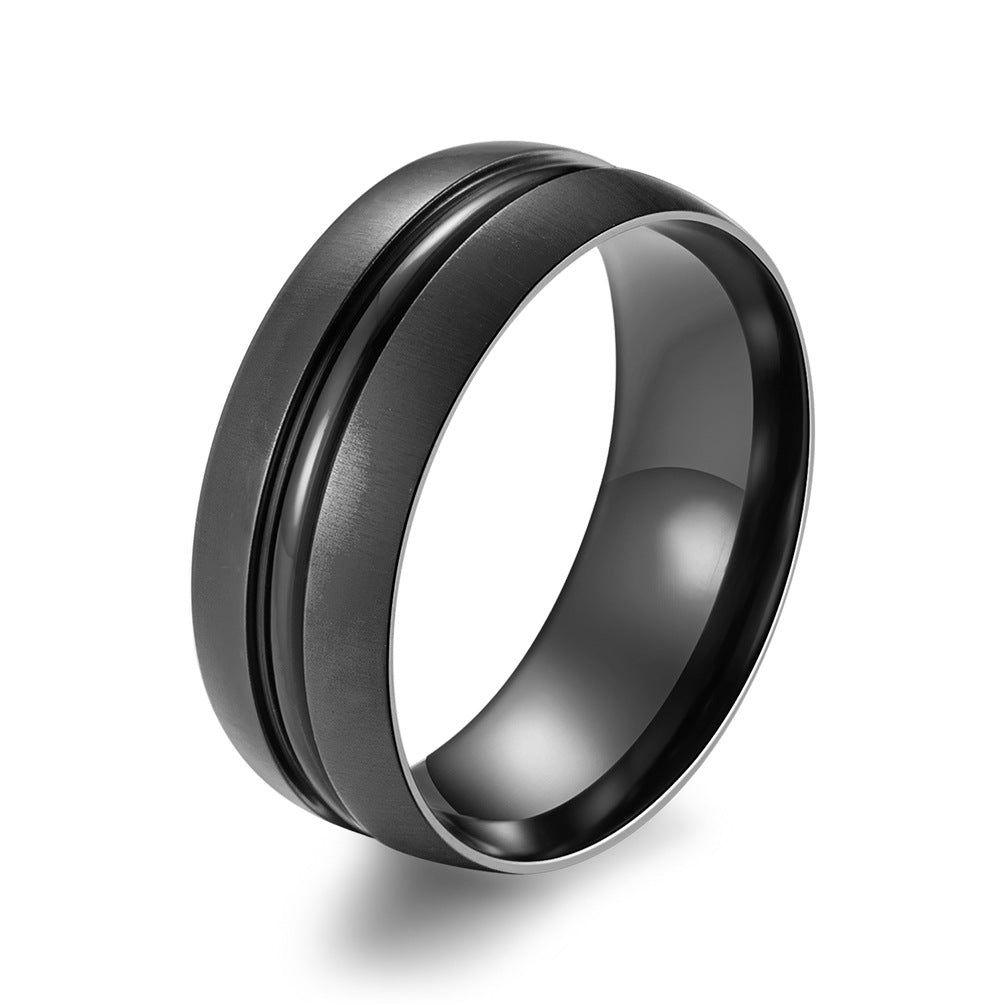 Pure Titanium Matte Brushed Men's Ring – Titanium