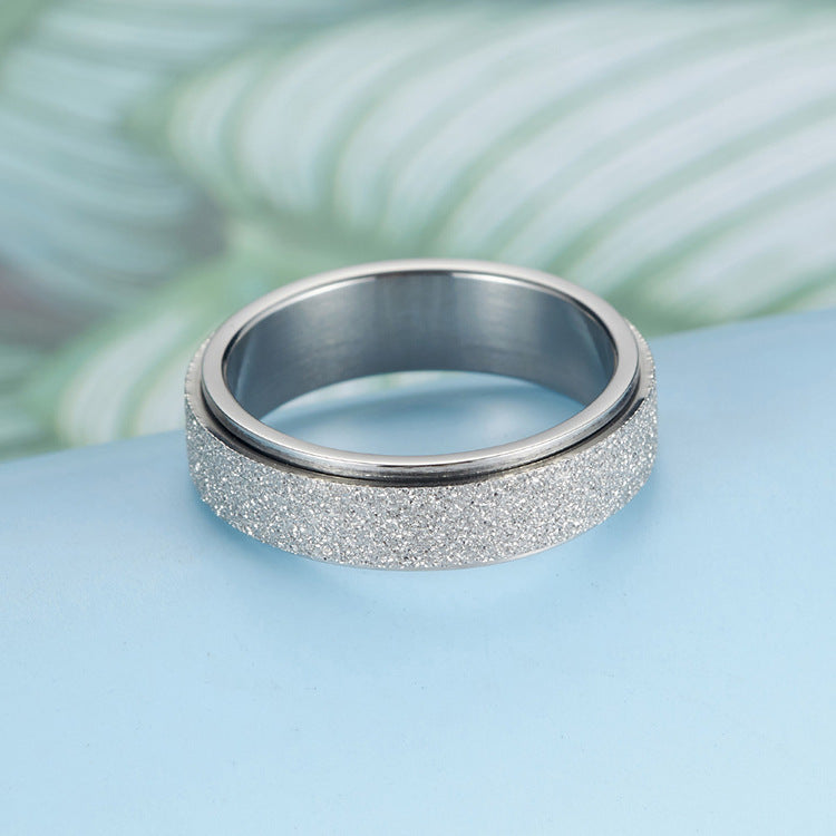 Rotating Ring Stainless Steel Rose Gold Plated Unisex Protection Statement by Planderful Collection