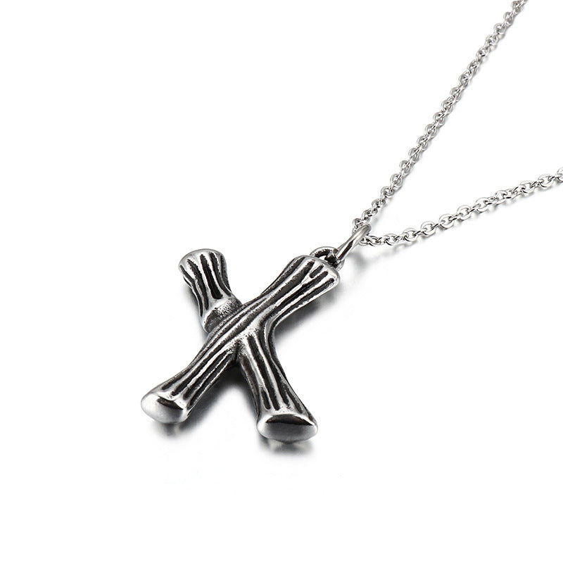 Unique Retro Bamboo Alphabet Pendants for Men and Women - European and American Style Accessories