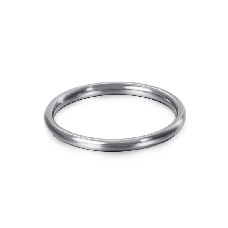 Couple Ring, Titanium Steel 18k Gold Rose Ring Stainless Steel Rainbow Ring